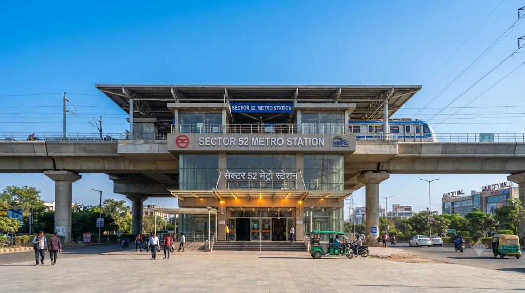 Sector 52 metro station Noida